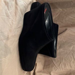 Prada Suede Wedge Booties - image 1